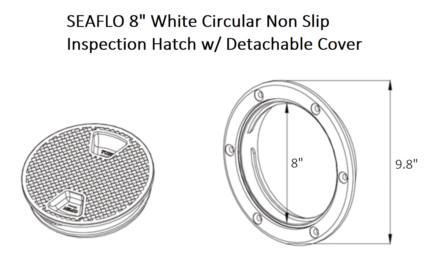 Uretfærdighed stemning Brug for 8" Screw-Out Black Deck Plate Inspection Hatch - SeaFresh Marine - An  Authorized SEAFLO Dealer